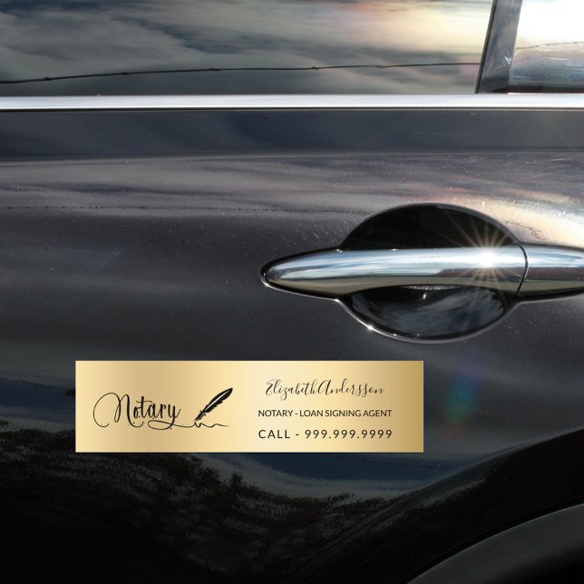 Autocollant De Voiture Script or de l'agent de signature de prêt notaire (Créateur téléchargé)