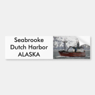 Autocollant De Voiture Seabrooke, bateau de crabe dans le port