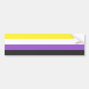 Autocollant De Voiture Seamless Repeating Non-Binary Pride Flag Pattern