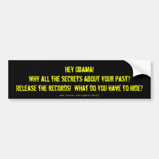 Autocollant De Voiture Secrets d'Obama