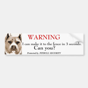 Autocollant De Voiture Sécurité de Pitbull