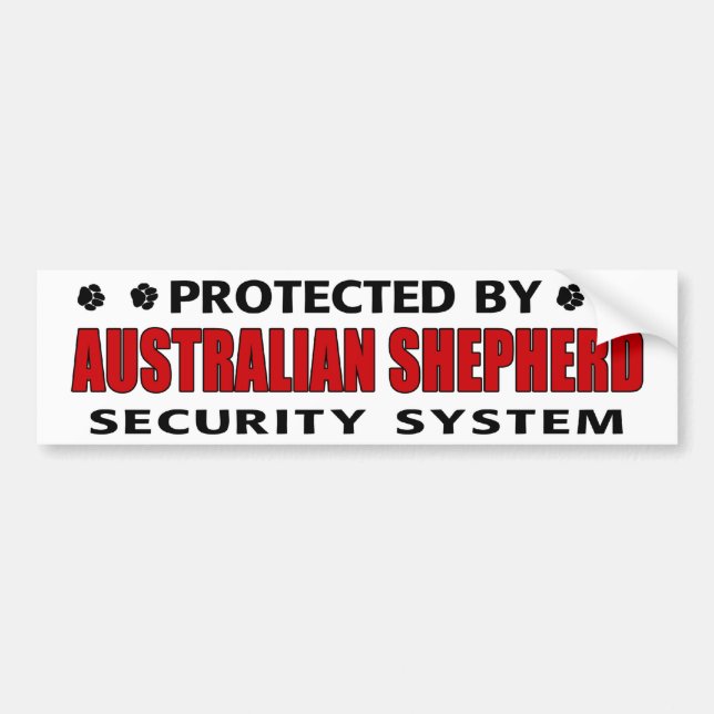 Autocollant De Voiture Sécurité des bergers australiens (Devant)