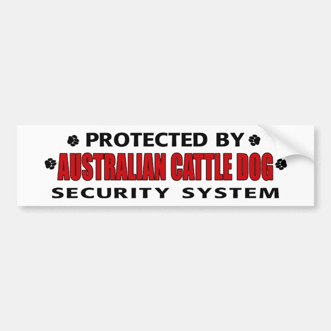 Autocollant De Voiture Sécurité des chiens de combat australiens (Devant)