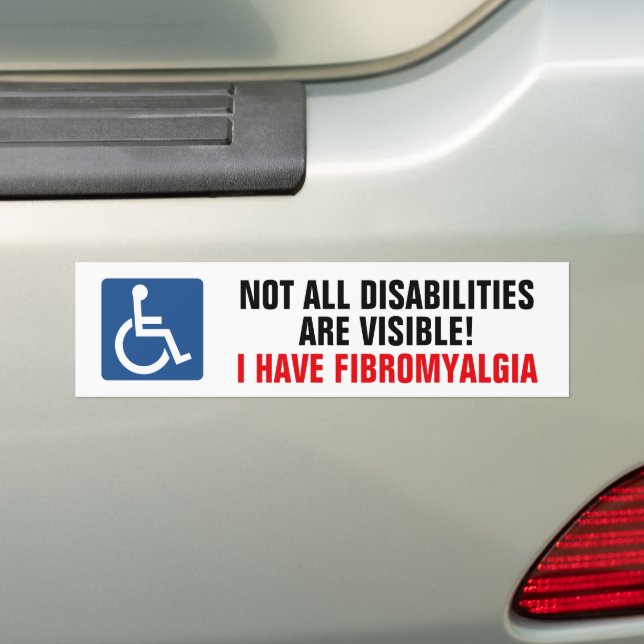 Autocollant De Voiture Sensibilisation à la fibromyalgie (En voiture)