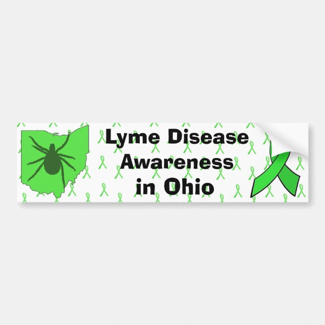 Autocollant De Voiture Sensibilisation à la maladie de Lyme en Ohio Stick (Devant)