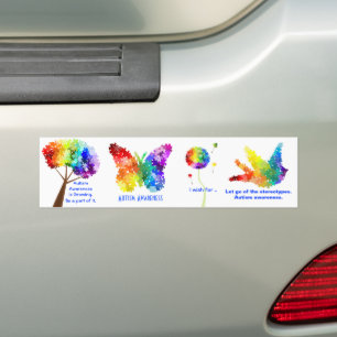 Autocollant De Voiture Sensibilisation sur l'autisme Support Rainbow Puzz