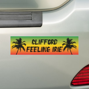 Autocollant De Voiture Sentiment IRIE Palmiers Tropicaux