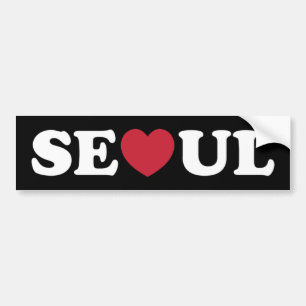 Autocollant De Voiture Seoul Love Heart Bumper Sticker