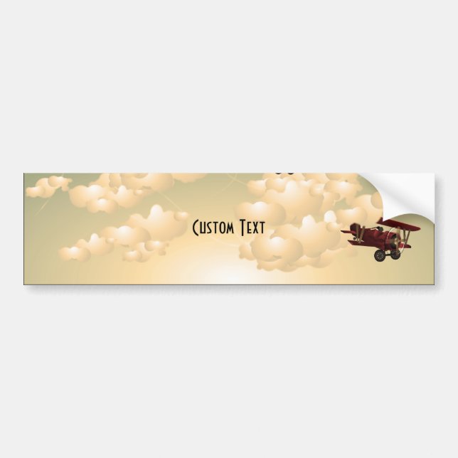 Autocollant De Voiture Sépia de BiPlane (Devant)
