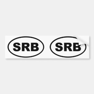Autocollant De Voiture Serbie SRB ovale européen