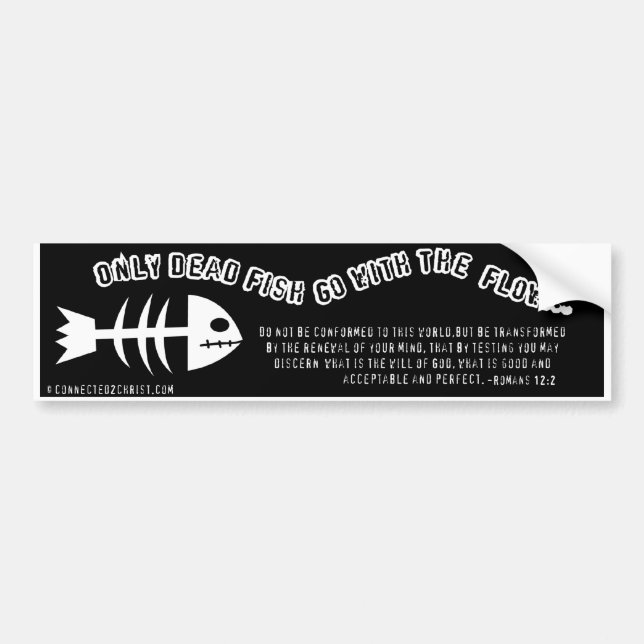 Autocollant De Voiture Seulement poissons morts Bumpersticker (Devant)