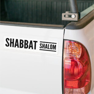 Autocollant De Voiture Shabbat Shalom Sabbat