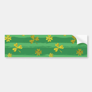 Autocollant De Voiture shamrock d'or st patrick