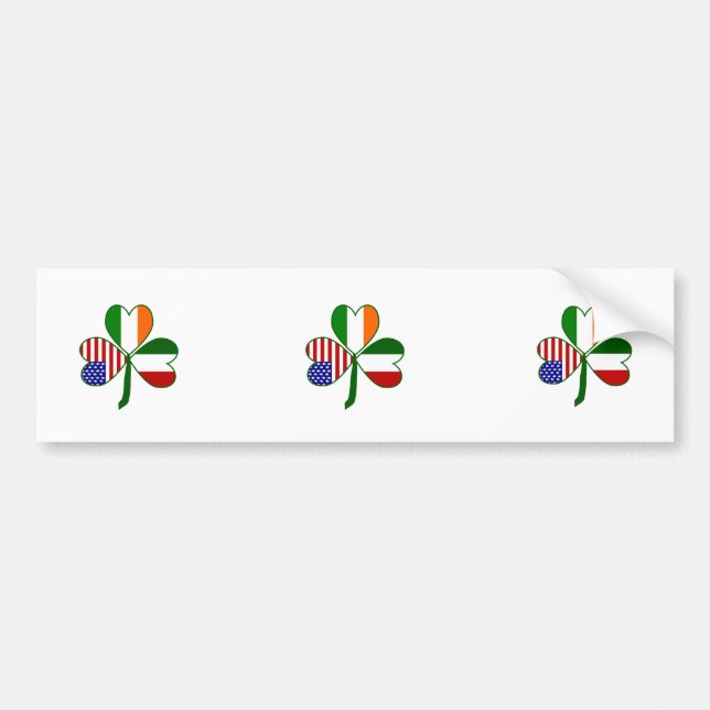 Autocollant De Voiture Shamrock italien (Devant)