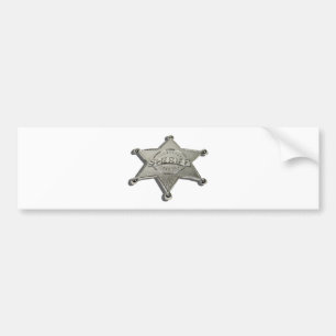 Autocollant De Voiture SheriffBadgeLetters110510