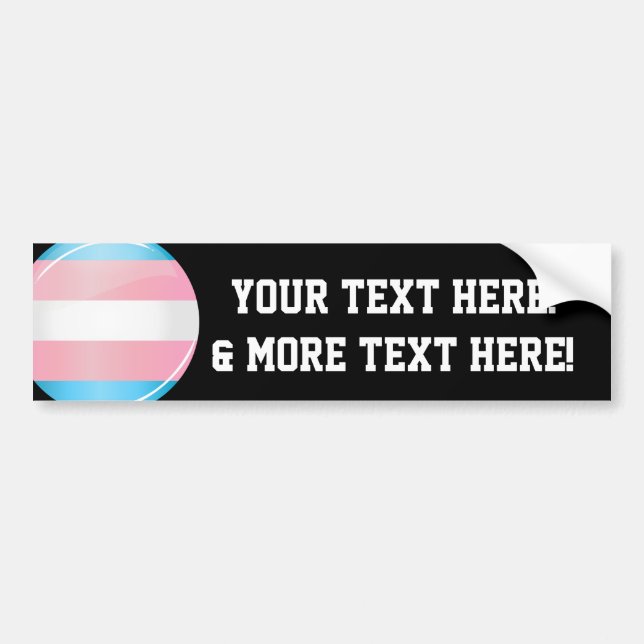 Autocollant De Voiture Shiny Transgender Pride Flag (Devant)