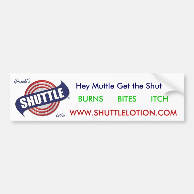 Autocollant De Voiture shuttle1, MORSURES      de BRÛLURES      (Devant)
