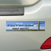 Autocollant De Voiture Si Dieu est votre co-pilote--SIÈGES D'ÉCHANGE (On Car)