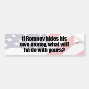 Autocollant De Voiture SI ROMNEY CACHE SON PROPRE MONEY.png