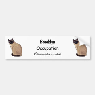 Autocollant De Voiture Siamese cat cartoon