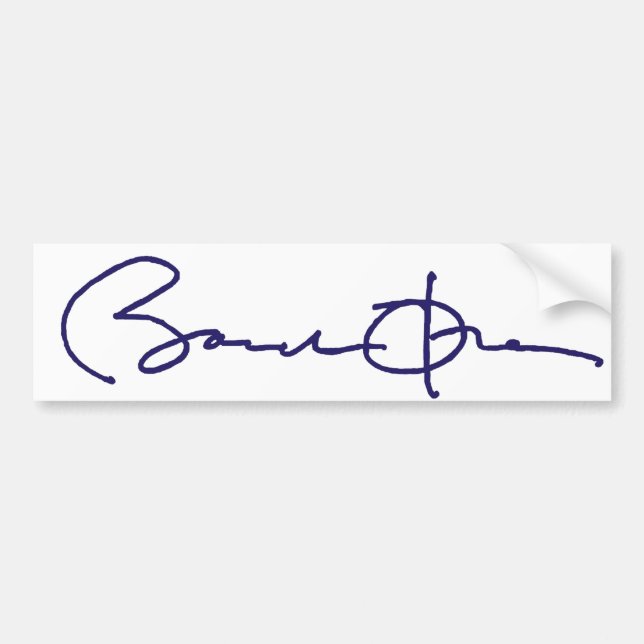 Autocollant De Voiture Signature de Barack Obama (Devant)