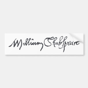 Autocollant De Voiture Signature de William Shakespeare