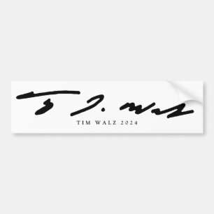 Autocollant De Voiture Signature Tim Walz 2024