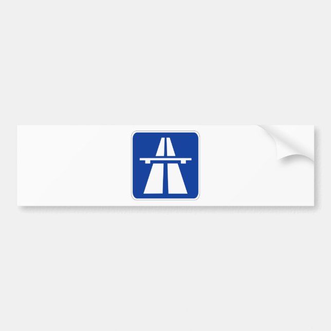 Autocollant De Voiture Signe allemand d'autoroute (Devant)