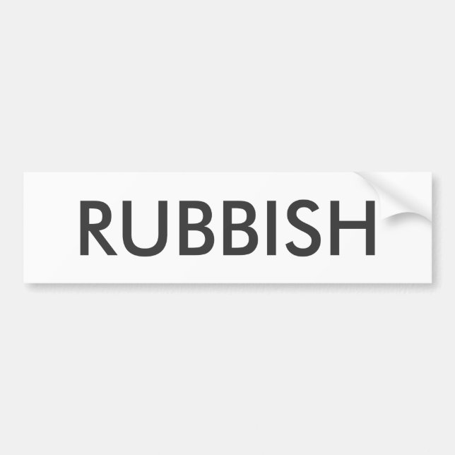 Autocollant De Voiture Signe de DÉCHETS (Devant)