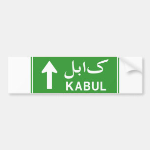 Autocollant De Voiture SIGNE DE LA ROUTE DE Kaboul EN Afghanistan