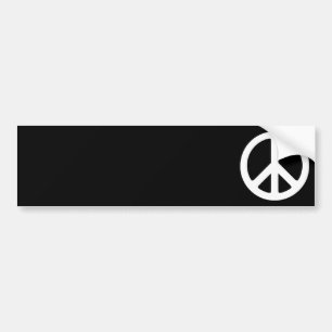 Autocollant De Voiture Signe de paix noir et blanc