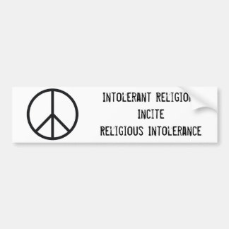 Autocollant De Voiture Signe de paix, ReligionsInciteReligious