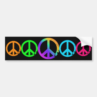 Autocollant De Voiture Signes de paix d'arc-en-ciel de KRW