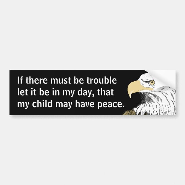 Autocollant De Voiture S'il doit y avoir problème (Paine) (Devant)