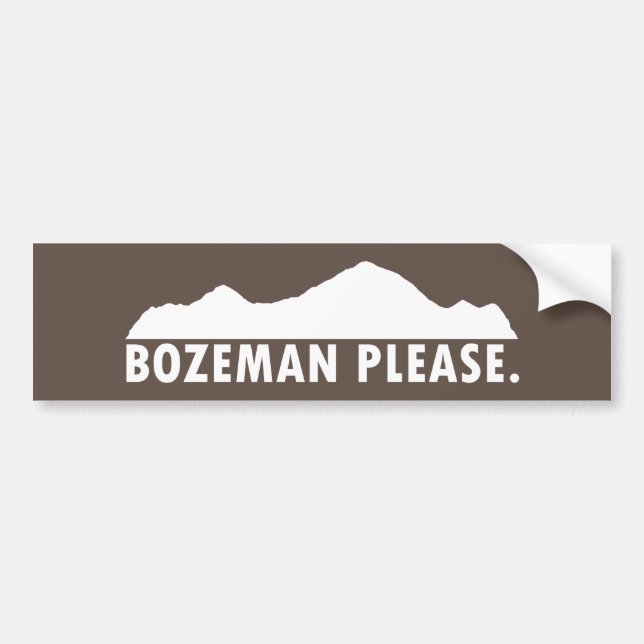 Autocollant De Voiture S'il vous plaît Bozeman (Devant)