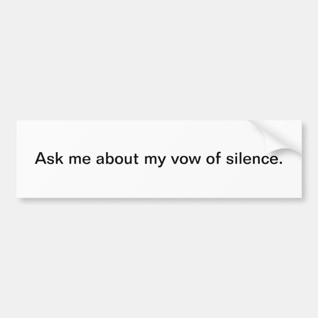 Autocollant De Voiture Silence (Devant)