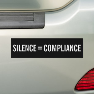 Autocollant De Voiture SILENCE = CONFORMITÉ Manifestation politique audac