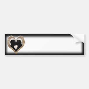 Autocollant De Voiture Silhouette de baiser en couple (Coeur de camouflag