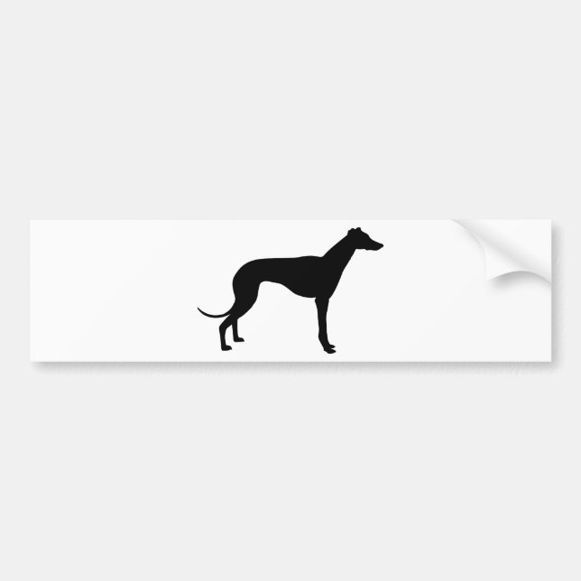 Autocollant De Voiture Silhouette de Greyhound (Devant)