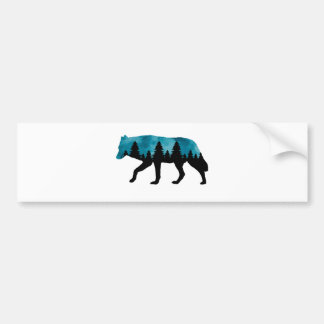 Autocollant De Voiture Silhouette de loup moderne