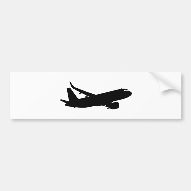 Autocollant De Voiture Silhouette de noir de revêtement de jet d'avions à (Devant)