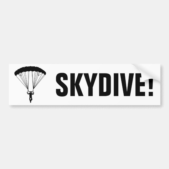 Autocollant De Voiture silhouette de parachutiste (Devant)