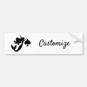 Autocollant De Voiture Silhouette de sirène noire Thunder_Cove