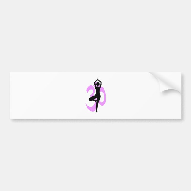 Autocollant De Voiture Silhouette de Yoga (Devant)