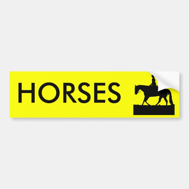 Autocollant De Voiture Silhouette du cheval (Devant)