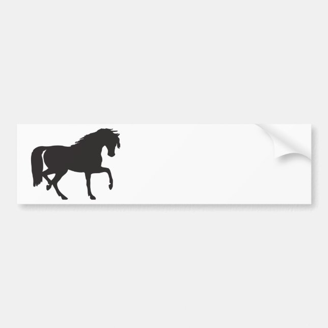 Autocollant De Voiture Silhouette du cheval (Devant)