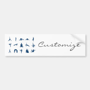 Autocollant De Voiture Silhouette Yoga Possède Thunder_Cove