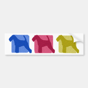 Autocollant De Voiture Silhouettes colorées de gallois Terrier