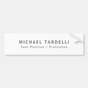 Autocollant De Voiture Simple Élégant Minimaliste Moderne Blanc