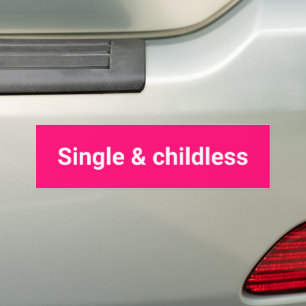 Autocollant De Voiture Simple et sans enfant minimaliste drôle rose chaud